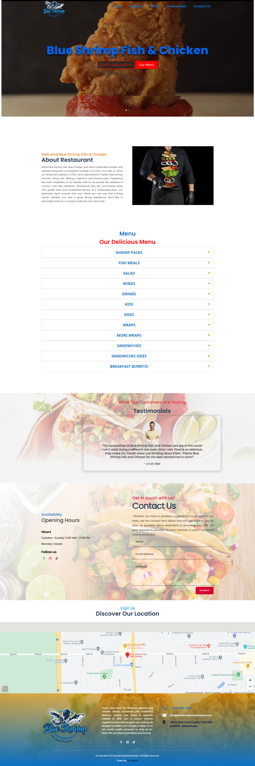 Blue Shrimp website project